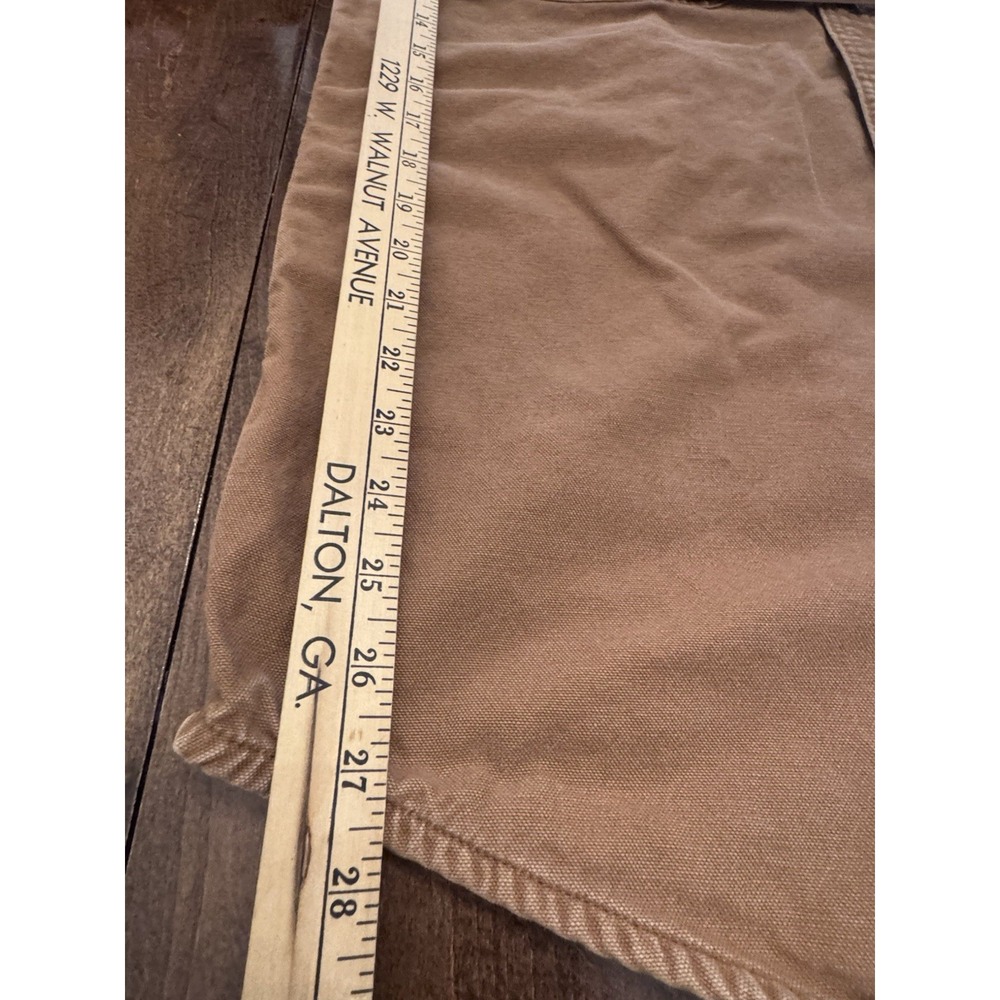 Carhartt Flannel Lined Duck Canvas Shirt Jacket Mens M Brown Snap S296brn - Picture 12 of 15